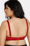 Zivame True Curv Laminated Cup Non Wired Full Coverage Super Support Bra - Sundried Tomato — thumbnail 3